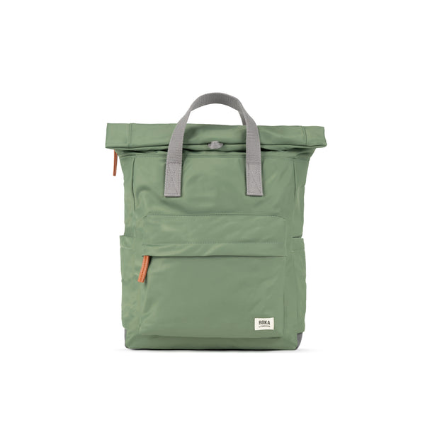 roka london Canfield Roll Top Backpack in Granite