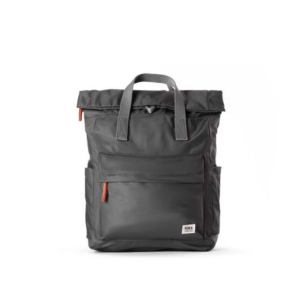 roka london Canfield Roll Top Backpack in Graphite