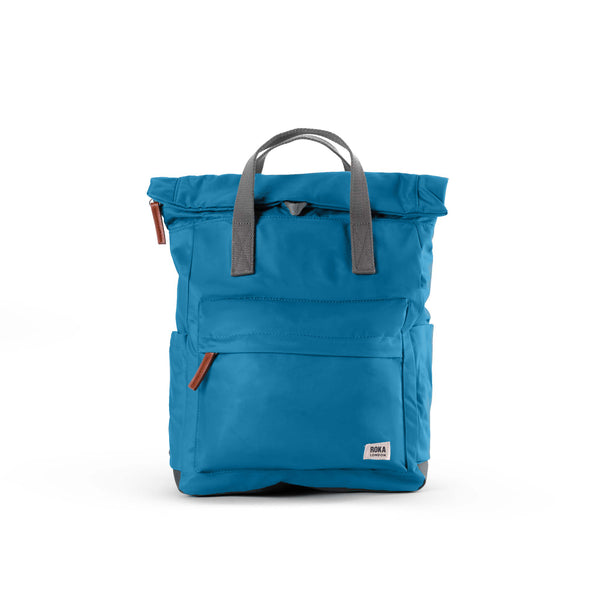 roka london Canfield Roll Top Backpack in Marine