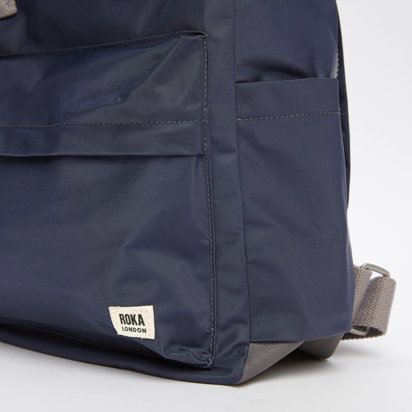 Roka London Canfield Roll Top Backpack In Midnight