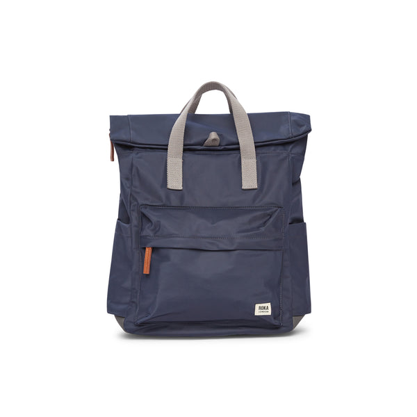 roka london Canfield Roll Top Backpack in Midnight