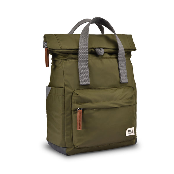 Roka London Canfield Roll Top Backpack In Military