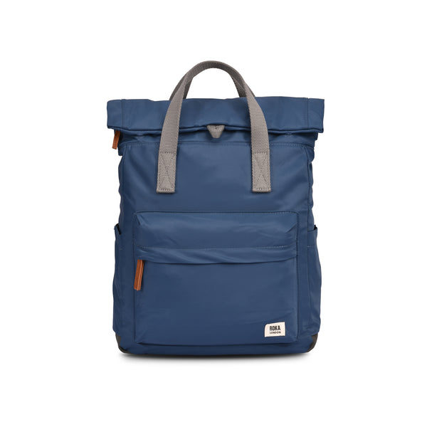 roka london Canfield Roll Top Backpack in Pacific