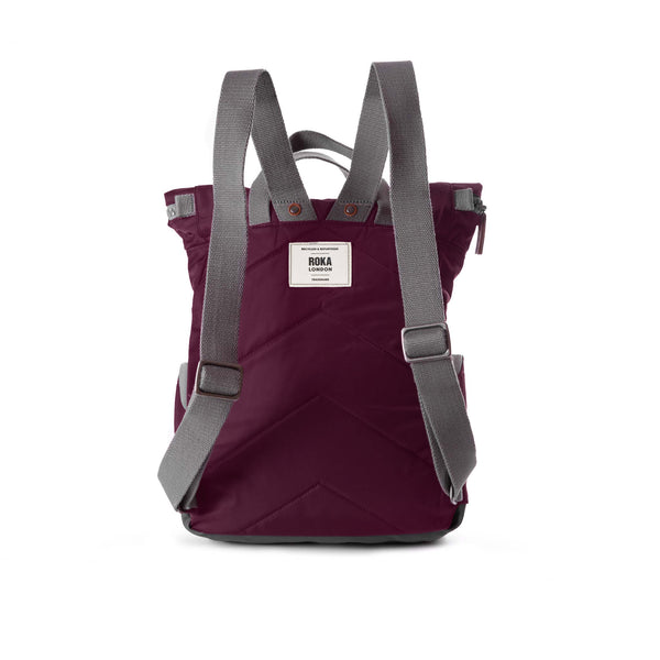 Roka London Canfield Roll Top Backpack In Plum