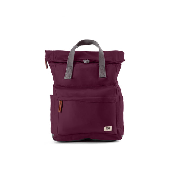 roka london Canfield Roll Top Backpack in Plum