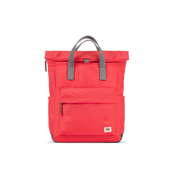 roka london Canfield Roll Top Backpack in Poppy