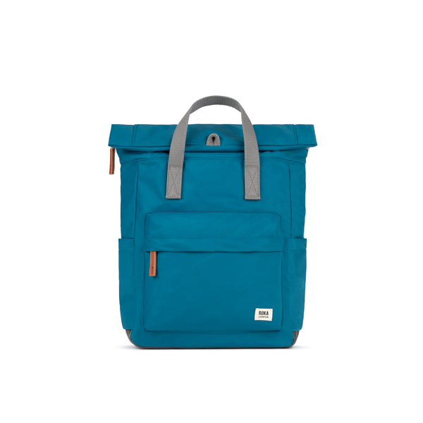 roka london Canfield Roll Top Backpack in Sapphire