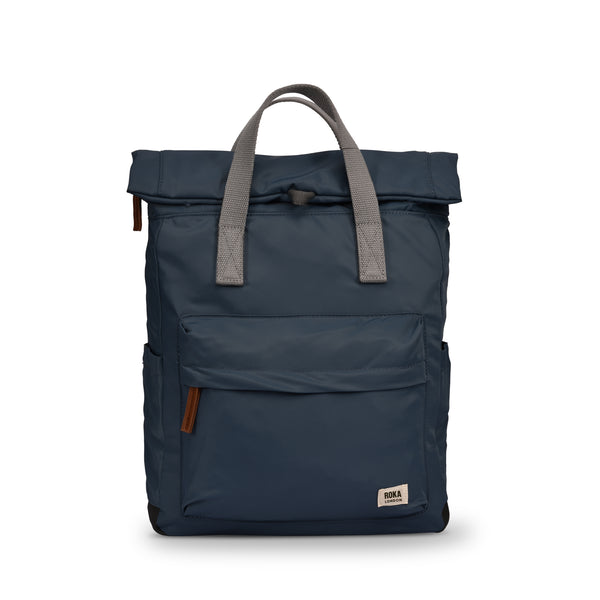 roka london Canfield Roll Top Backpack in Smoke