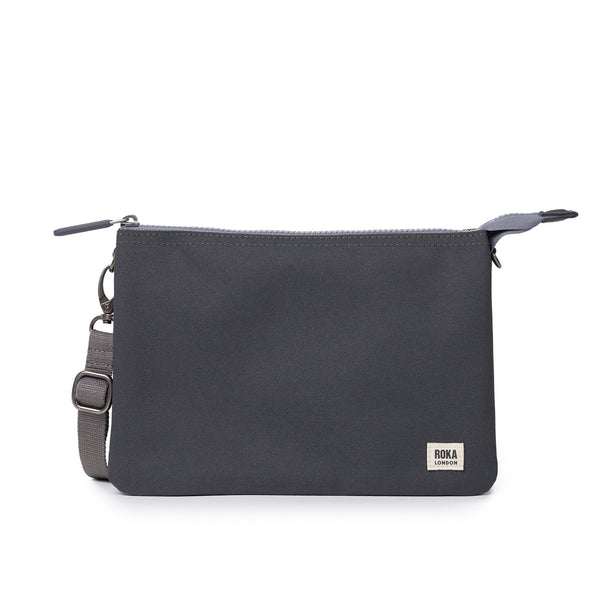 roka london Carnaby Crossbody Bag in Faded Black