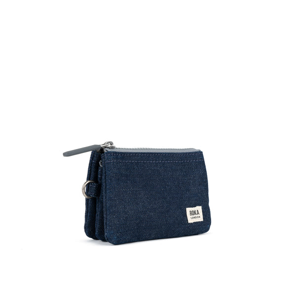 Roka London Carnaby Wallet In Dark Denim