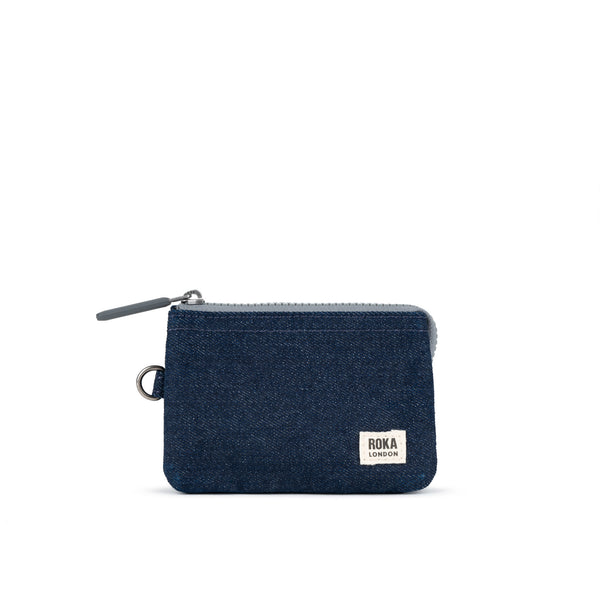 roka london Carnaby Wallet in Dark Denim