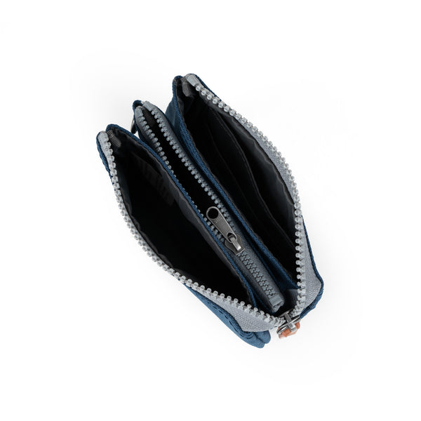 Roka London Carnaby Wallet In Deep Blue