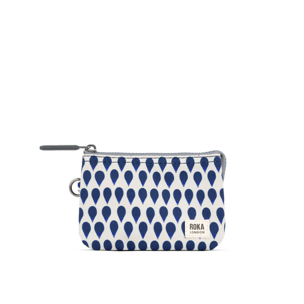roka london Carnaby Wallet in Denim Rain
