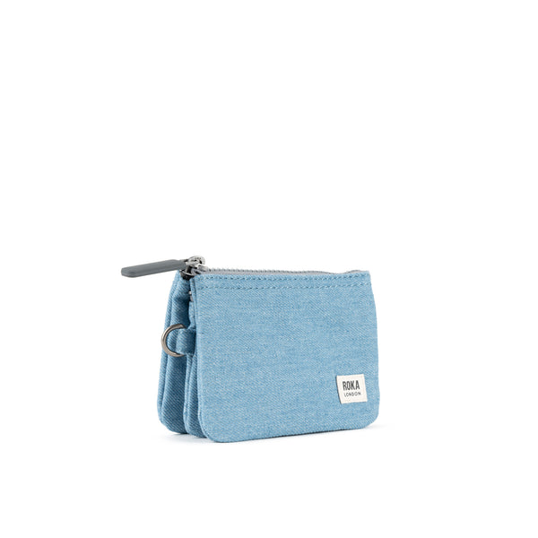 Roka London Carnaby Wallet In Light Denim
