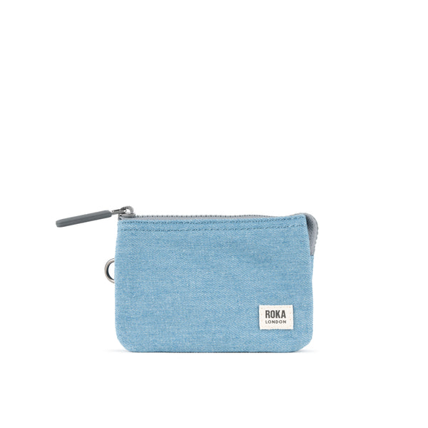 roka london Carnaby Wallet in Light Denim