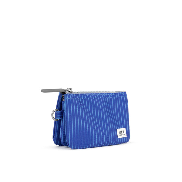 Roka London Carnaby Wallet In Light Wash Denim