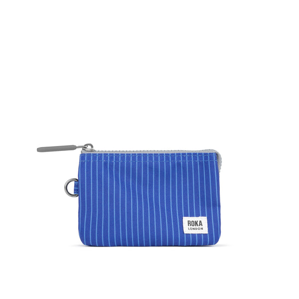 roka london Carnaby Wallet in Light Wash Denim