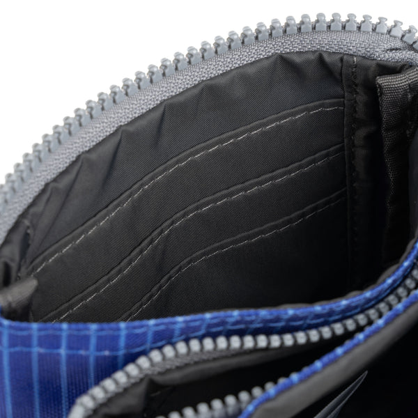 Roka London Carnaby Wallet In Light Wash Denim