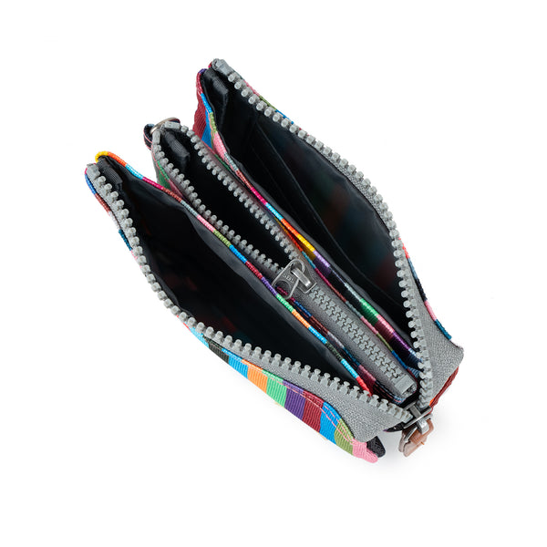 Roka London Carnaby Wallet In Multi Stripe