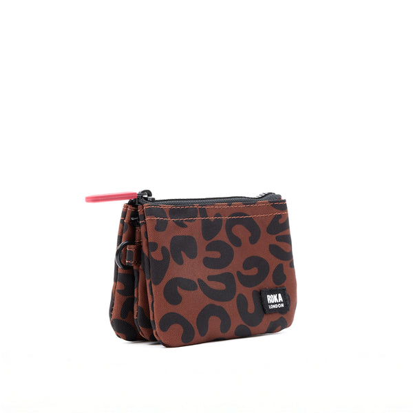 Roka London Carnaby Wallet In Scarlet Leopard