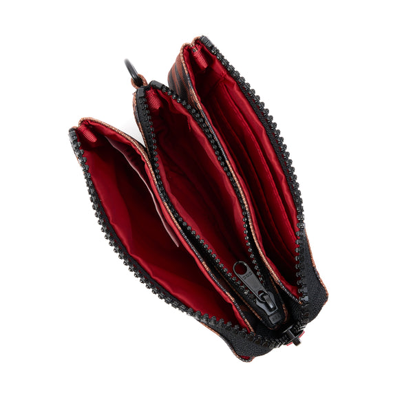 Roka London Carnaby Wallet In Scarlet Leopard