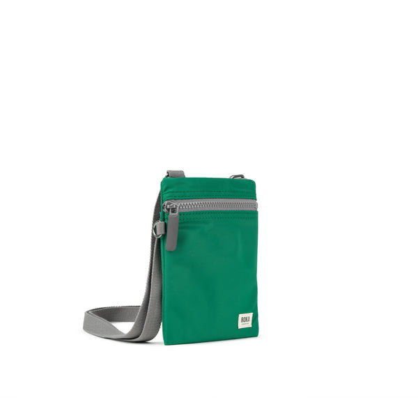 Roka London Chelsea Pocket Sling Bag In Emerald