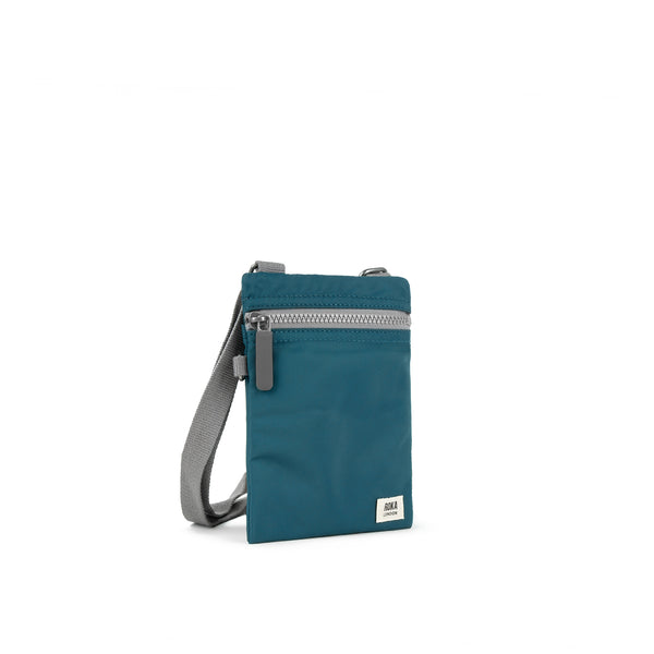 Roka London Chelsea Pocket Sling Bag In Teal