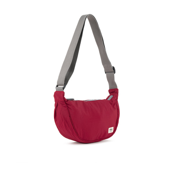 Roka London Farringdon Half Moon Bag In Berry