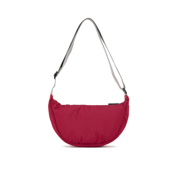 Roka London Farringdon Half Moon Bag In Berry