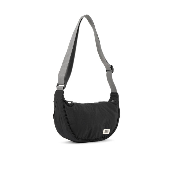 Roka London Farringdon Half Moon Bag In Black