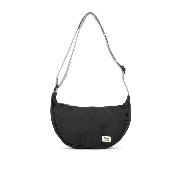 roka london Farringdon Half Moon Bag in Black