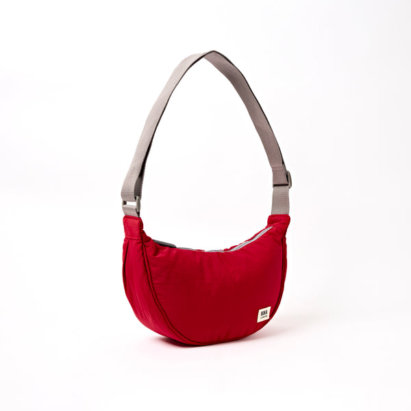 Roka London Farringdon Half Moon Bag In Chilli