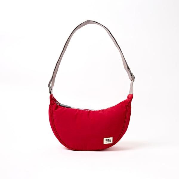 roka london Farringdon Half Moon Bag in Chilli