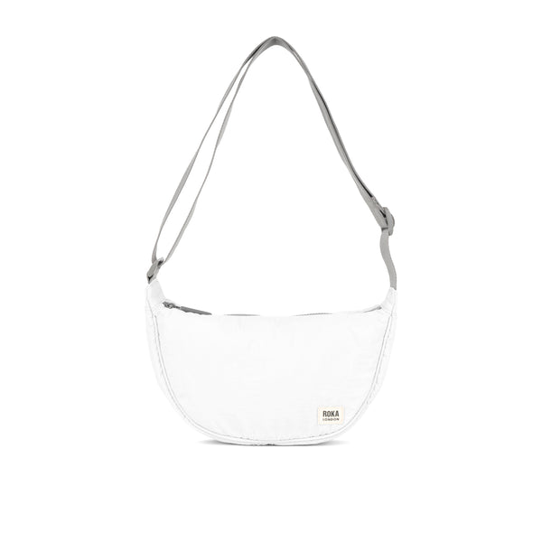 roka london Farringdon Half Moon Bag in Coconut