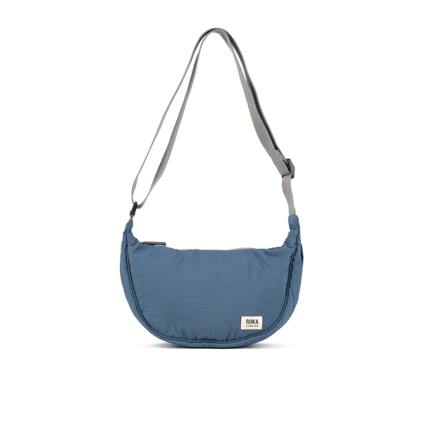 roka london Farringdon Half Moon Bag in Pacific