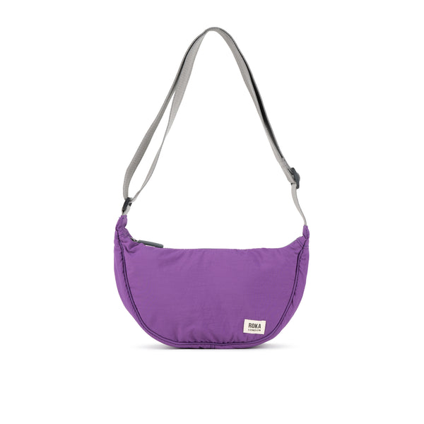 roka london Farringdon Half Moon Bag in Purple