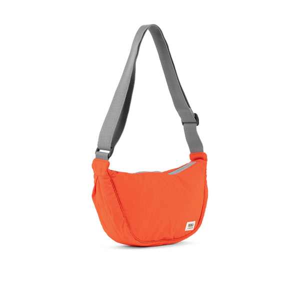 Roka London Farringdon Half Moon Bag In Tangerine