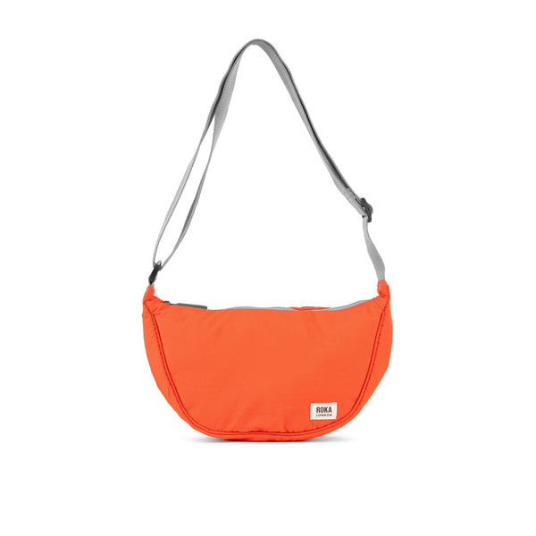 roka london Farringdon Half Moon Bag in Tangerine