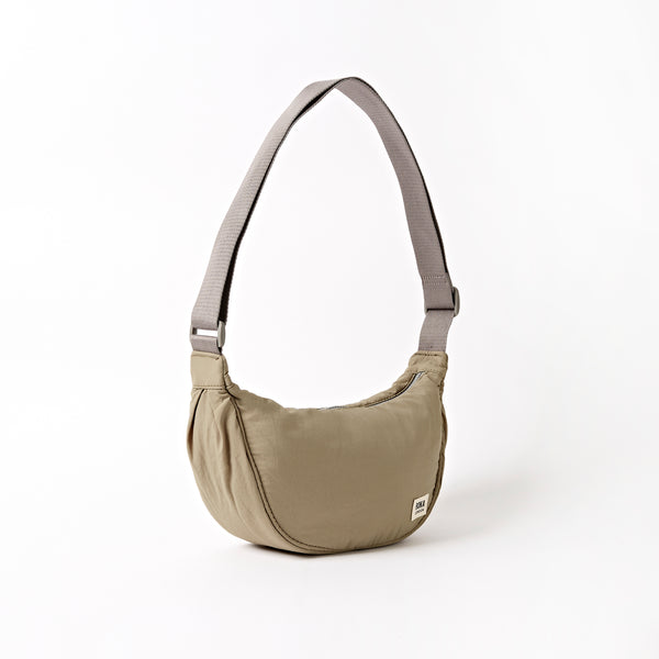 Roka London Farringdon Half Moon Bag In Taupe
