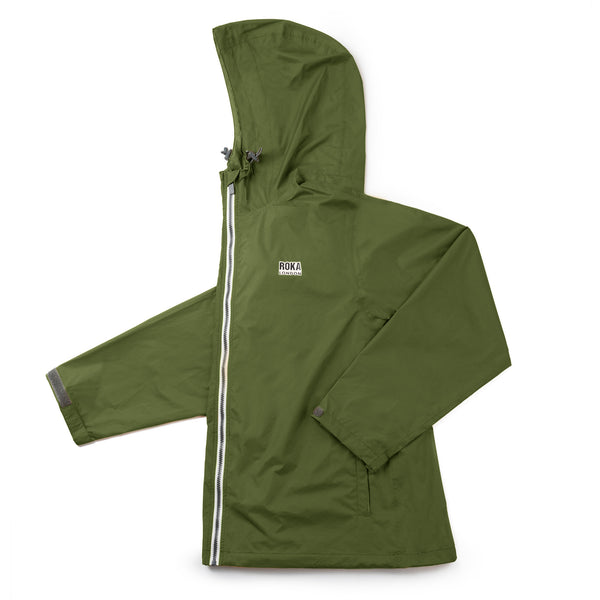 roka london Holborn Rain Jacket in Avocado