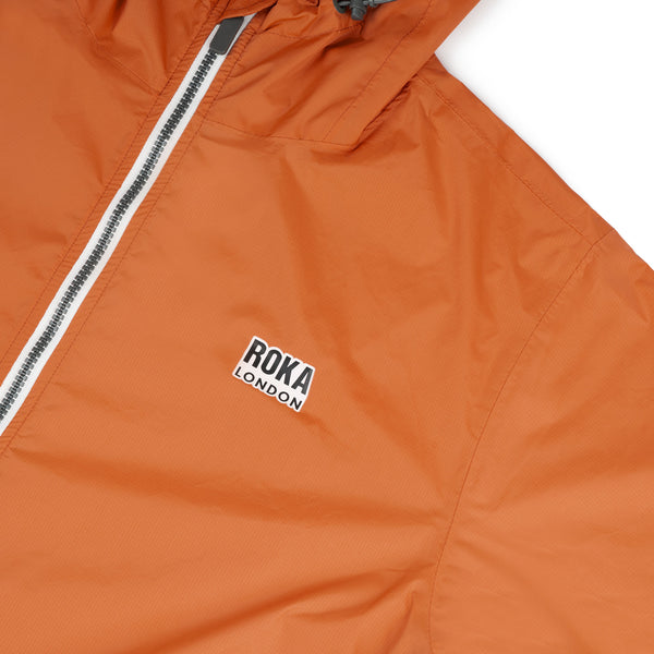 Roka London Holborn Rain Jacket In Burnt Orange