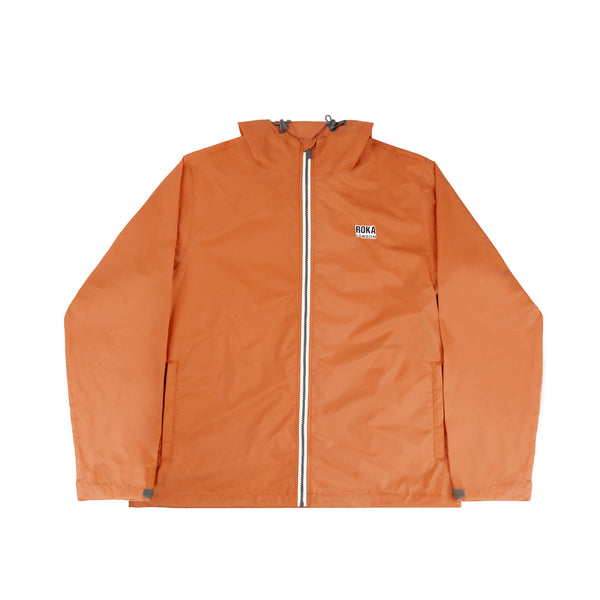 Roka London Holborn Rain Jacket In Burnt Orange