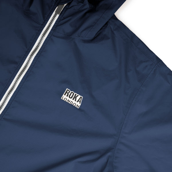 Roka London Holborn Rain Jacket In Deep Blue
