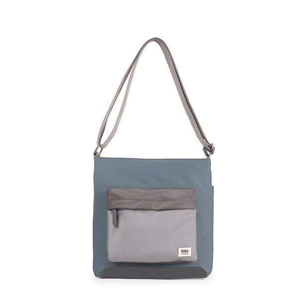 roka london Kennington Crossbody in Grey Tonal