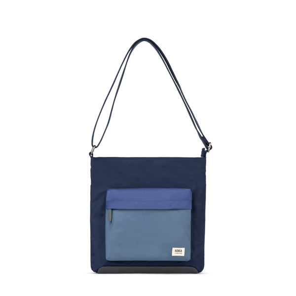 roka london Kennington Crossbody in Indigo Tonal