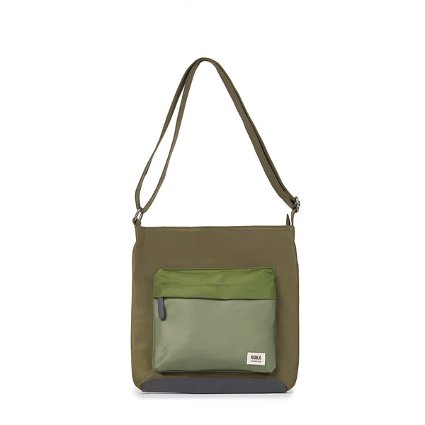roka london Kennington Crossbody in Military Tonal