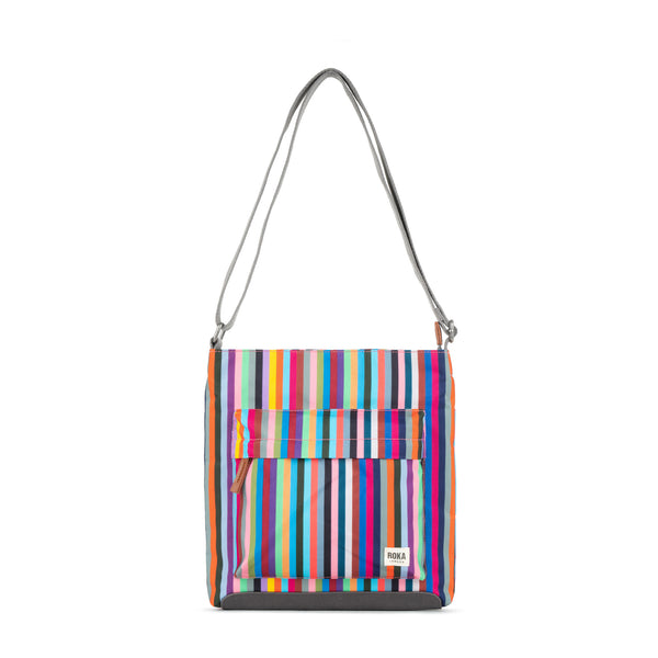 roka london Kennington Crossbody in Multi Stripe