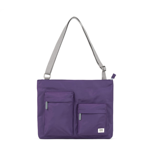 roka london Moorgate Messenger in Majestic Purple