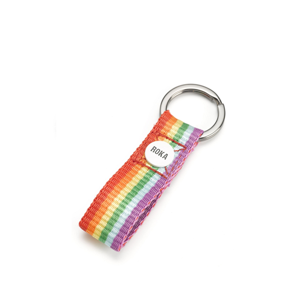 roka london Portland Keyring in Rainbow