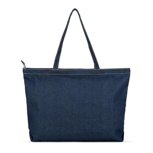 Roka London Portobello Tote In Dark Wash Denim